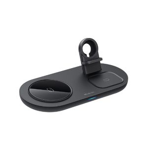 Mcdodo 3in1 Magnetisch Wireless Charger Ladestation kompatibel mit Smartphone, Watch, TWS-Kopfhörer, Schwarz