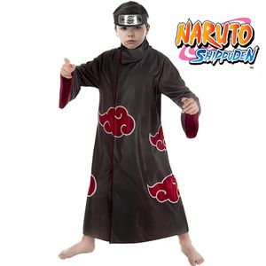 Offizielles Itachi-Kostüm für Kinder Naruto schwarz-rot-silberfarben