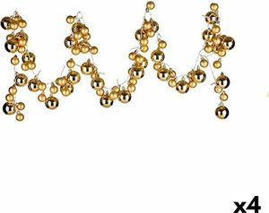 Krist+ Weihnachtsgirlande of Weihnachtskugeln of Weihnachts-LED-Licht 2,36 m Gold PVC (4 Stk.)