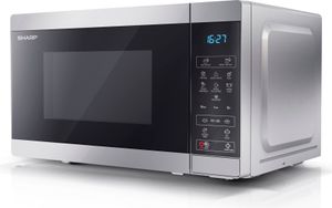 SHARP YC-MS02E-S Mikrowelle, 800W Mikrowellenleistung, 11 Leistungsstufen, silber