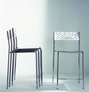 Graepel Tempesta Outdoor Hocker aus Edelstahl 1.4016 silber lackiert und behandelt