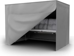 Kronenburg Schutzhülle Hollywoodschaukel - 600D Oxford - Abdeckung für 3-4 Sitzer - 150 x 210 x 150 cm - 2 Reißverschlüsse - grau