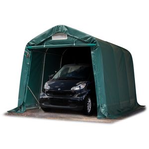 Garagenzelt Unterstand Lagerzelt 2,4x3,6 m in grün, Stahlrohrkonstruktion mit PVC 800 N Plane