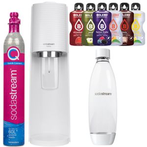 Výrobník perlivej vody SodaStream Terra White + jedna biela fľaša + Bolero