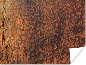 MuchoWow® Poster Retro - Stahl - Metalle - Rost 120x90 cm - Wandbild
