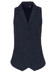 Premier Workwear , Women´s Herringbone Waistcoat , Navy (ca. Pantone 2766) , L