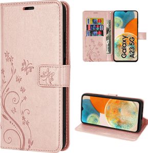 Hülle für Samsung Galaxy A23 5G Schutzhülle Handy Tasche Handyhülle Flip Etui Rosegold