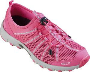 BECO the world of aquasports Wasserschuhe BEactive Aqua Fitness Trainers mit Bungee-Schnürung und Wasserablauf pink 41 BECO the world of aquasports Wasserschuhe BEactive Aqua Fitness Trainers mit Bungee-Schnürung und Wasserablauf pink 41