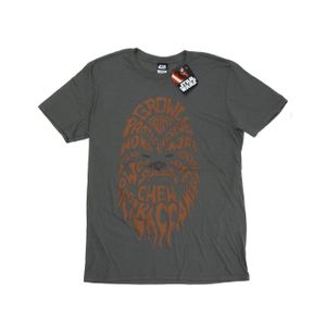 Star Wars - "Chewbacca Text Head" T-Shirt für Herren BI46014 (XXL) (Hellgrau)