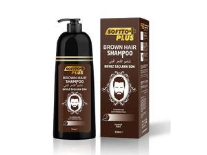 Softto Plus Brown Hair Shampoo Braunes Haar Shampoo für Weiß und Grau Abdeckung 350ml