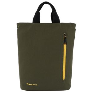 Tamaris Damen Rucksack Textil zweifarbig Laptopfach Gayl 31672, Farbe:Grün