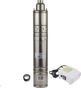 Agora-Tec® 4 Zoll Brunnenpumpe Tiefbrunnenpumpe PREMIUM 370W-1.8-75-screw 30m Kabel sandverträglich sandresistent