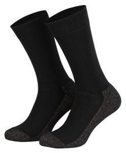 Tobeni 2 Paar Damen Herren Funktionssocken Sport Socken Socken mit X-Static, Farbe:Schwarz, Grösse:39-42