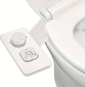 Bidet-Aufsatz, nicht elektrisch, Bidet-Toiletteneinsatz mit einstellbarem Wasserdruck, einziehbare, selbstreinigende Doppeldüsen Bidet-Aufsatz, nicht elektrisch, Bidet-Toiletteneinsatz mit einstellbarem Wasserdruck, einziehbare, selbstreinigende Doppeldüsen