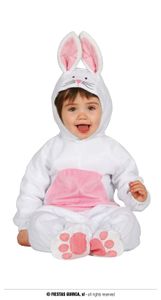 Guirca 85981.0 Kostým králik baby, uni detský, biely, 12-18 mes