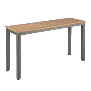 NATERIAL - Gartentisch ORIS - Balkontisch - 137 x 43 x 74 cm - Aluminium - Eukalyptus- Holztisch - Balkonmöbel - Terrassentisch NATERIAL - Gartentisch ORIS - Balkontisch - 137 x 43 x 74 cm - Aluminium - Eukalyptus- Holztisch - Balkonmöbel - Terrassentisch