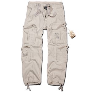 Brandit - Pure Vintage Trouser Old White Weiß Cargohose Outdoor Army Armeehose   Hose Größe M