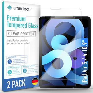 smartect Schutzglas Klar für iPad Air 5 / 4 10.9" (2022 / 2020), 2 Stück