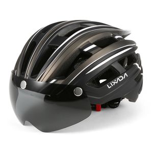 Fahrradhelm mit Visier und Licht, MTB Helm für Erwachsene Motorradhelm Abnehmbares Magnetvisier UV-Schutz für Männer Frauen