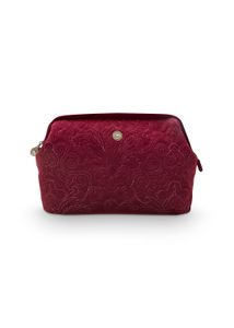 Pip Studio Cosmetic Purse Extra Large Velvet Quiltey Days Red 30x20.7x13.8cm AL