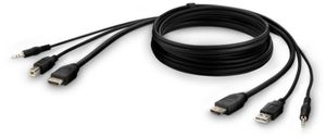 LinkSys HDMI/USB/AUD CBL, HDMI M/M, USB A/B, 6'