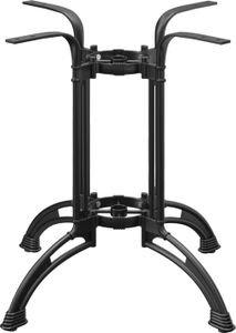 MALAGA | Gusseisen Tischgestell | Schwarz | 4 Fuß: Ø 82 cm | Säule: 72 cm | Gusseisen | Tischgestell Gusseisen, Tischgestelle Gusseisen