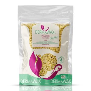 Dermawax Natural Honig Filmwachs Premium Wachsperlen ohne Wachsstreifen für Enthaarung, Haarentfernung Brazilian Waxing Ganzkörper Intim, Beine 1 kg