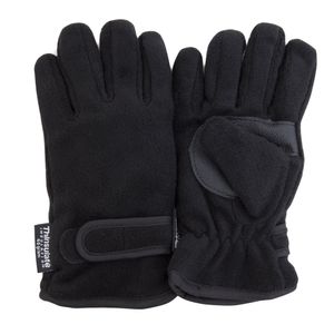 FLOSO fleecové rukavice pro děti 3M Thinsulate (40g) GL114 (6-7 let) (černé)