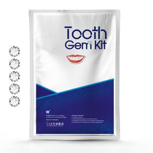 Hochwertige DIY Tooth Gem Set mit biokompatibler Klebstoff für zähne, Zahn edelstein Set mit fünf Edelsteinen