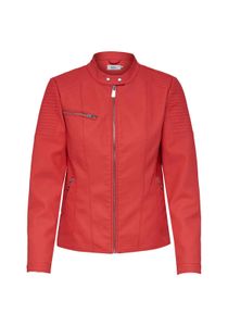 Only Damen Kunstleder-Jacke OnlMelanie Faux Leather Jacket , Farbe:Rot, Größe:34