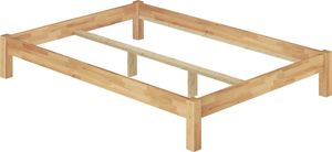 Doppelbett Futonbett ohne Kopfteil 200x200 Buche Massivholz wählbares Zubehör V-60.84-20Rollrost inkl.