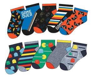 Kinder  Jungen Socken Sneakersocken Kurzsocken,10 Paar ,Socken,Game,35-38