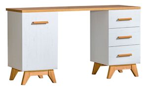 Furniture24 Schreibtisch Sven Sv12 mit 3 Schubkästen und 1 Tür Jugendzimmer Arbeitszimmer Computertisch Arbeitstisch