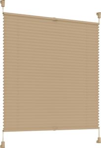 Sonello Plissee Klemmfix ohne Bohren 70cm x 140cm Beige  Faltrollo Plisseerollo Jalousie für Tür & Fenster Blickdicht Sichtschutz Sonnenschutz Fertifplissee Rollo