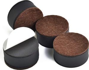 Stück Möbelerhöhungen aus Kohlenstoffstahl, Tischbeinpolster aus Filz, selbstklebende Betterhöhungen aus Metall, 6 x 2,7 cm, Fußkappen für Stuhl, Tisch, Sofa, Bett, Kleiderschrank
