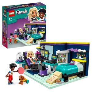 LEGO 41755 Friends Novas Zimmer Gaming Spielzeug mit Zac Mini-Puppe und Pickle der Hund, kleine Geschenke für Kinder ab 6 Jahren, 2023 Serie Figuren