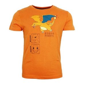 Pokemon - Charizard- T-Shirt - Unisex - Kinder - Teenager - Kurzarm - Orange - Size 122/128