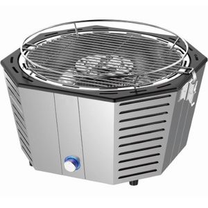 Grill balkonowy niskodymny Molami | Grill stołowy z aktywną wentylacją BBG Grill ze stali nierdzewnej klasy A
