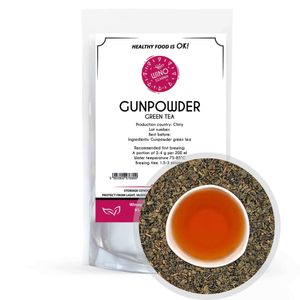 GUNPOWDER Premium Grüner Tee - 100g Blatt-Tee-Pulver fest
