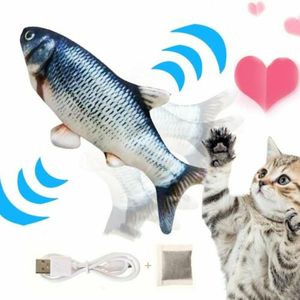 Simulation Fischspielzeug Katzenminze Katze Kauen Wagging Elektrisches Springen USB Fisch mit Katzenminze für Katze