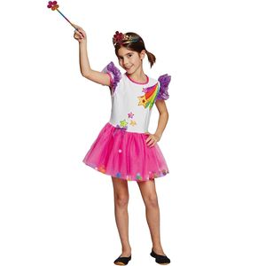 Mottoland Faschingskostüm Rainbow girl, Größe 128, Farbe original