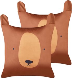 BELIANI Dekokissen 2er Set Weiß mit Fransen 45 x 45 cm Quadratisch Abnehmbarer Bezug für Wohnzimmer Schlafzimmer Sofa Sessel Bett BELIANI Dekokissen 2er Set Weiß mit Fransen 45 x 45 cm Quadratisch Abnehmbarer Bezug für Wohnzimmer Schlafzimmer Sofa Sessel Bett