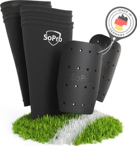 SoPro Mini Schienbeinschoner für Fußball - inklusive Socken - Für Kinder & Erwachsene - leicht, klein, rutschfest & geruchsneutral SoPro Mini Schienbeinschoner für Fußball - inklusive Socken - Für Kinder & Erwachsene - leicht, klein, rutschfest & geruchsneutral