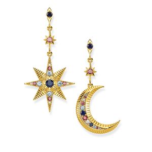 Thomas Sabo H2025-959-7 Ohrringe Damen Royalty Stern & Mond Silber Gold