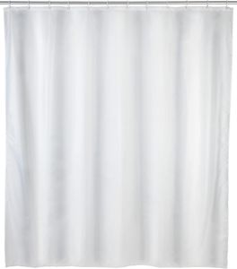 WENKO Sprchový záves Biely textilný záves, protiplesňový efekt 120 x 200 cm