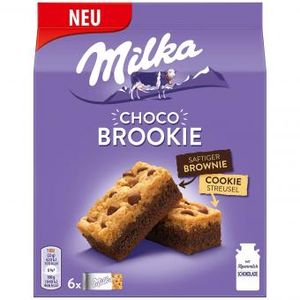 Milka Choco Brookie 6x22g 6 einzeln verpackte Schoko-Kuchen mit Schoko-Stückchen