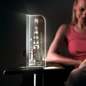 Luverre LED Tischleuchte Shanghai Rechteck Silber