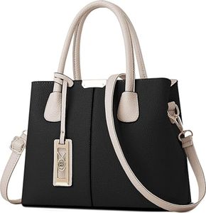 OKWISH 2 in 1 Umhängetasche Handtasche Schultertasche mit abnehmbarer und verstellbarer Schultergurt,Diebstahlsicherungsfach,7 Fächer,Schwarz OKWISH 2 in 1 Umhängetasche Handtasche Schultertasche mit abnehmbarer und verstellbarer Schultergurt,Diebstahlsicherungsfach,7 Fächer,Schwarz