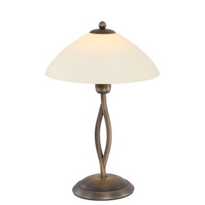 Steinhauer - Landhaus | Vintage Klassische Tischlampe Bronze mit Schiebestab - Corsaire | Wohnzimmer | Schlafzimmer - Metall Rund | Länglich - LED geeignet E27