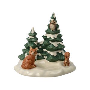 Goebel Weihnachten - Im Winterwald 'Waldtiere im Schutz der Bäume - 16x15cm'